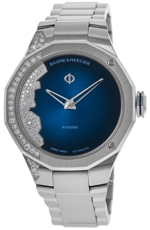 Baume & Mercier Damklocka M0A10677 Riviera Blå/Stål Ø33 mm