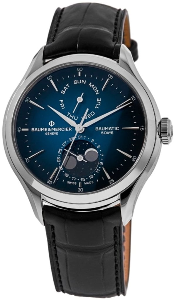 Baume & Mercier Herrklocka M0A10593 Clifton Blå/Läder Ø42 mm