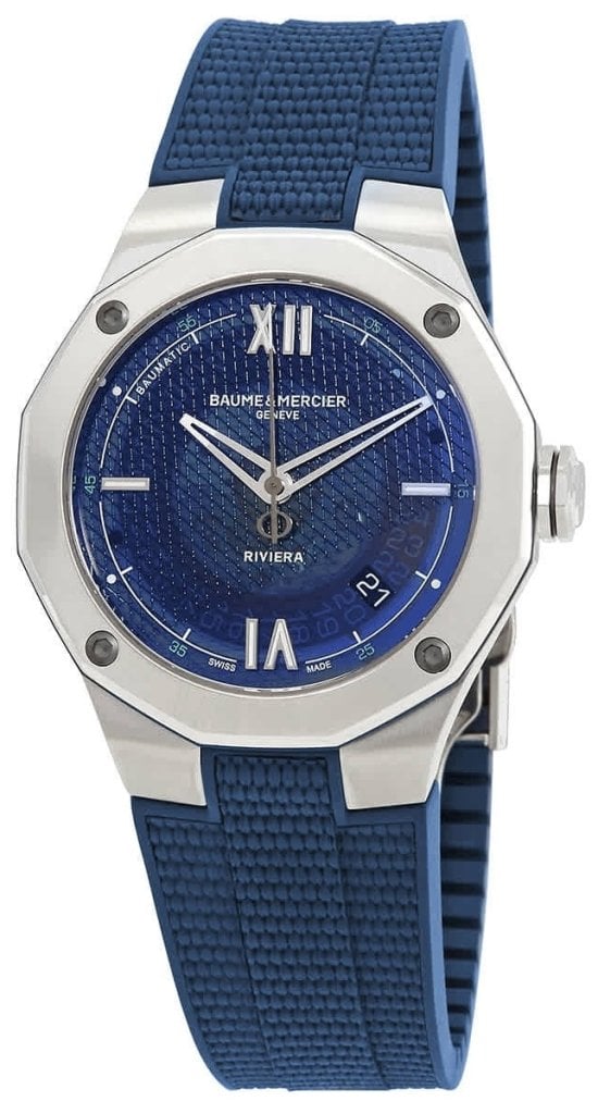 Baume & Mercier Herrklocka M0A10701 Riviera Blå/Gummi Ø42 mm