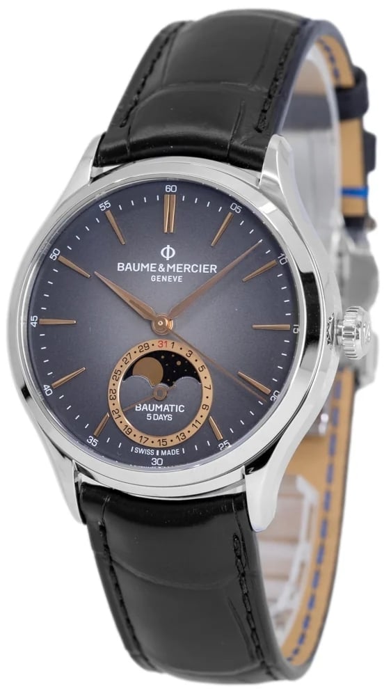 Baume & Mercier Herrklocka M0A10758 Grå/Läder Ø39 mm