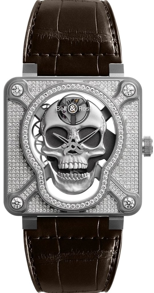 Bell & Ross Herrklocka BR01-SKULL-SK-FLD BR 01 Laughing Skull