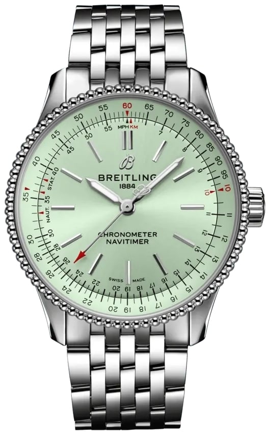 Breitling Damklocka A17395361L1A1 Navitimer Automatic 35 Grön/Stål