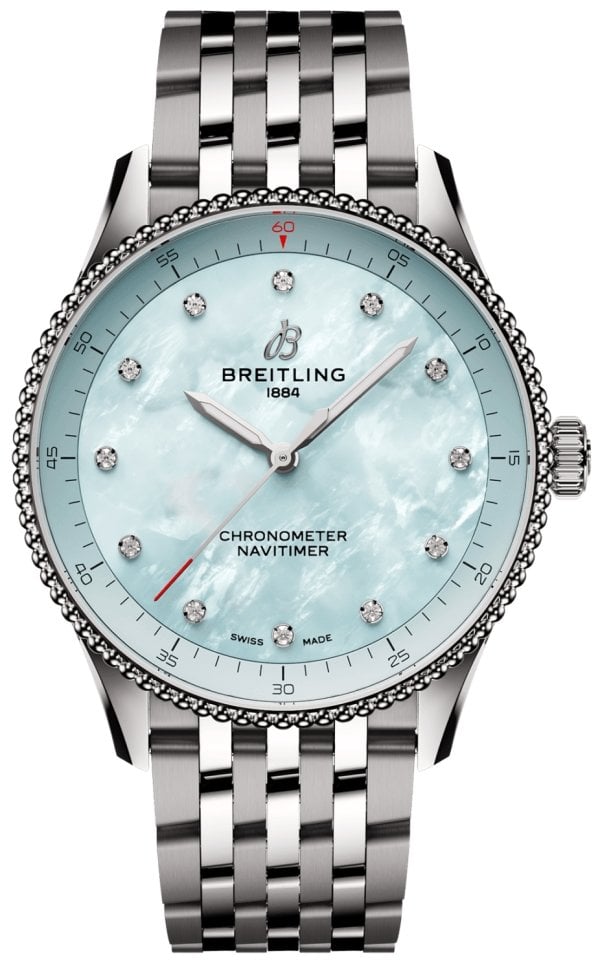 Breitling Damklocka A77320E61A2A1 Navitimer 32 Vit/Stål Ø32 mm