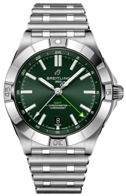 Breitling Herrklocka P323981A1L1A1 Chronomat 40 GMT Grön/Stål Ø40