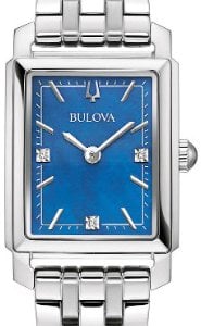 Bulova Damklocka 96P245 Sutton Blå/Stål