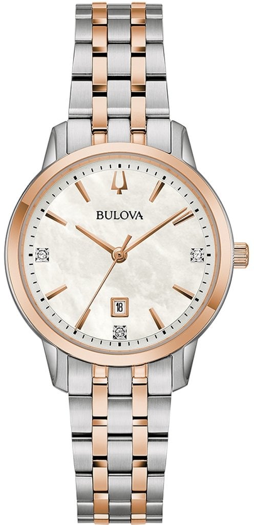 Bulova Damklocka 98P213 Sutton Vit/Stål Ø31 mm