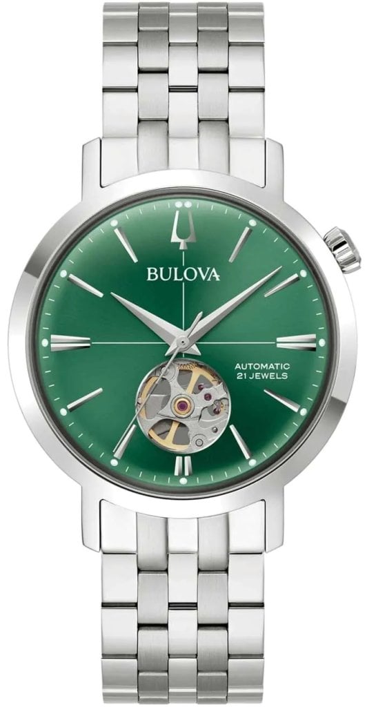 Bulova Herrklocka 96A319 Aerojet Grön/Stål Ø38 mm