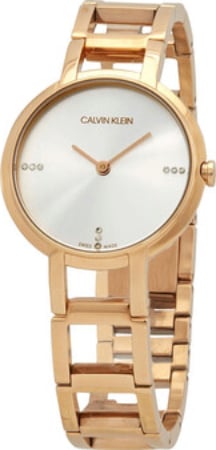 Calvin Klein CK Damklocka K8N2364W Silverfärgad/Roséguldstonat