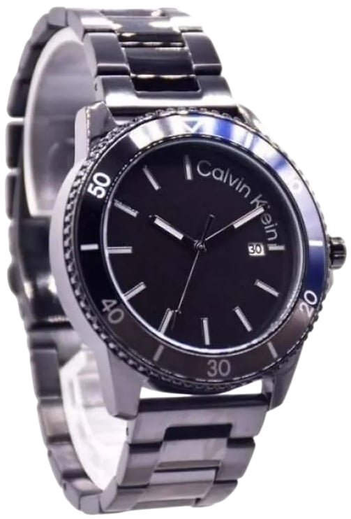 Calvin Klein CK Herrklocka 25200382 Aqueous Svart/Stål Ø44 mm
