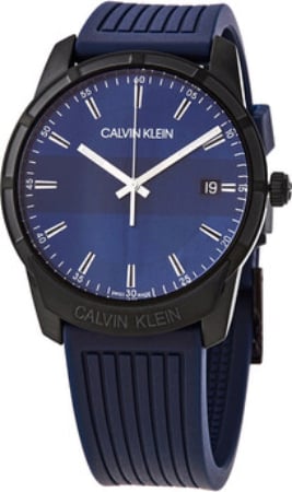 Calvin Klein CK Herrklocka K8R114VN Blå/Gummi Ø42 mm