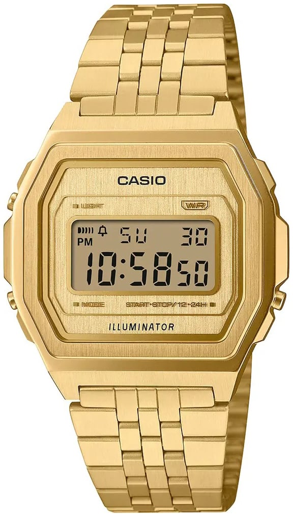Casio A1000G-9EF Vintage LCD/Gulguldtonat stål