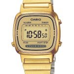 casio damklocka la670wega-9ef collection lcd/gulguldtonat stål