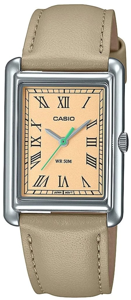 Casio Damklocka LTP-B165L-5BVEF Timeless Collection Beige/Läder