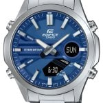 casio herrklocka efv-c120d-2aef edifice blå/stål ø45.5 mm