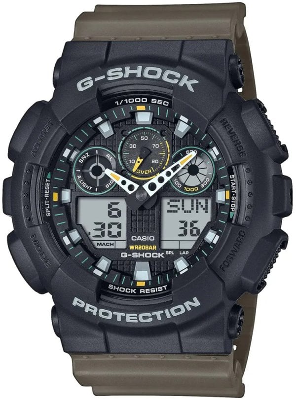 Casio Herrklocka GA-100TU-1A3ER G-Shock Svart/Gummi Ø51.2 mm