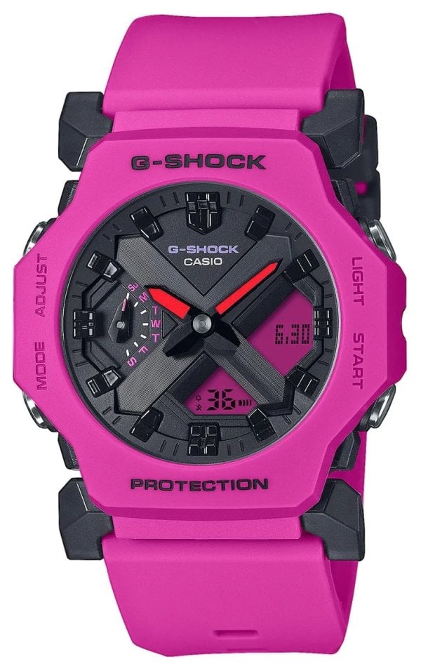 Casio Herrklocka GA-2300-4AER G-shock Rosa/Resinplast Ø42.1 mm