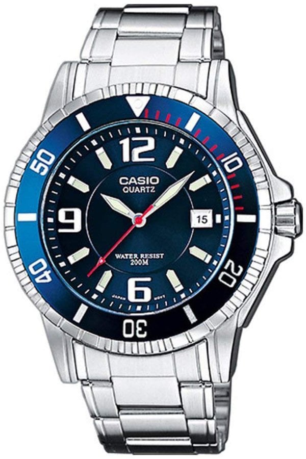 Casio Herrklocka MTD-1053D-2AVES Collection Blå/Stål Ø42.6 mm
