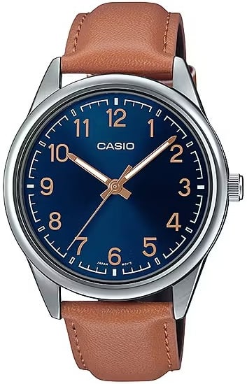 Casio MTP-V005L-2B4UDF Classic Blå/Läder Ø40 mm