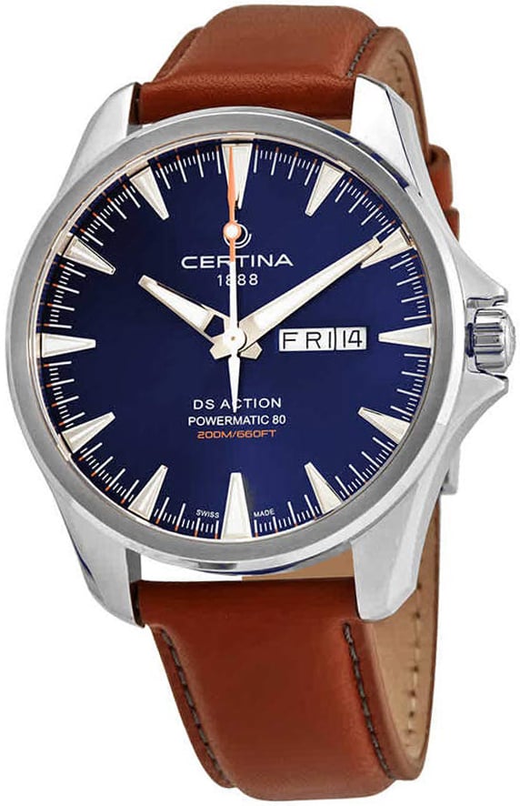 Certina Herrklocka C032.430.16.041.00 Ds Action Blå/Läder Ø41 mm