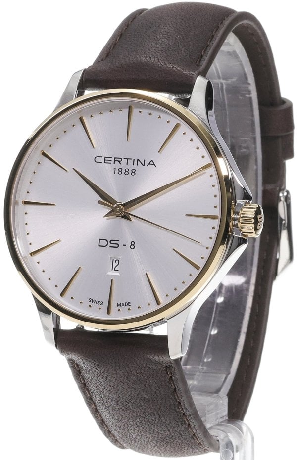 Certina Herrklocka C045.410.26.031.00 Ds 8 Silverfärgad/Läder Ø40