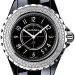chanel damklocka h0949 j12 svart/keramik ø33 mm