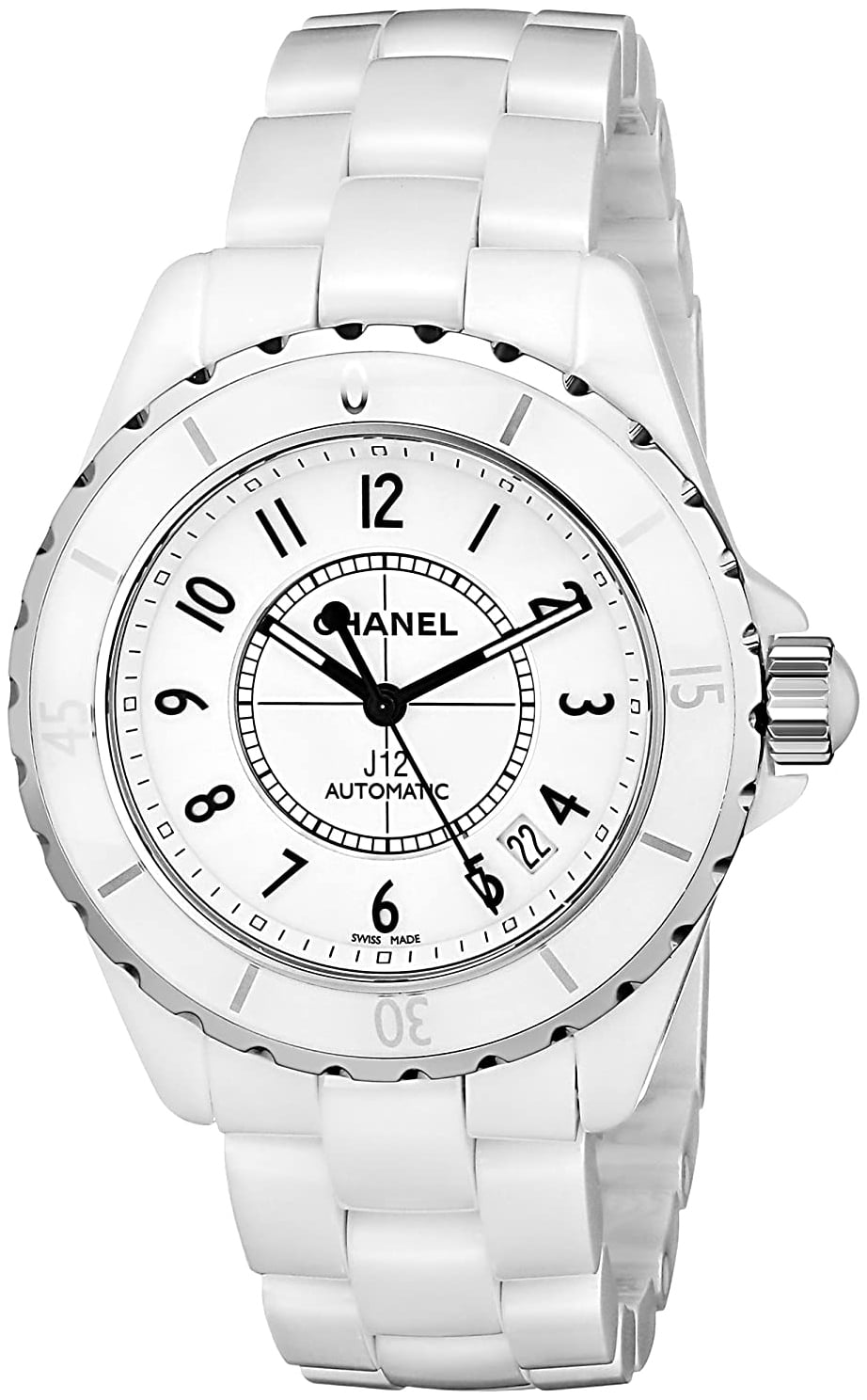 Chanel damklocka h0970 j12 vit/keramik ø38 mm chanel damklocka h0970 j12 vit/keramik ø38 mm