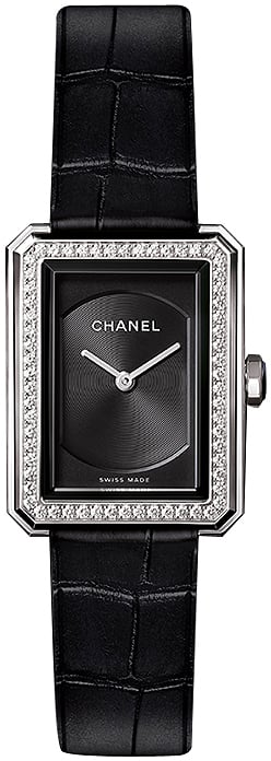 Chanel Damklocka H4883 Boy-Friend Svart/Läder