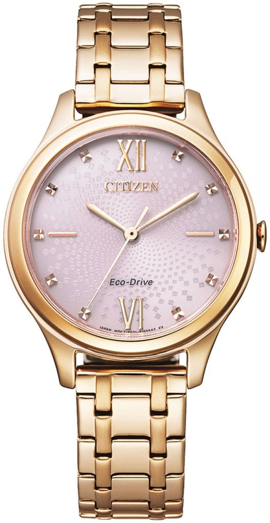 Citizen Damklocka EM0503-75X Elegance Rosa/Roséguldstonat stål Ø32