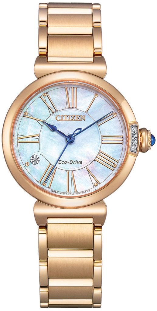 Citizen Damklocka EM1063-89D Classic Blå/Roséguldstonat stål Ø30