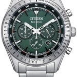 citizen herrklocka ca4600-89x chrono grön/stål ø43 mm
