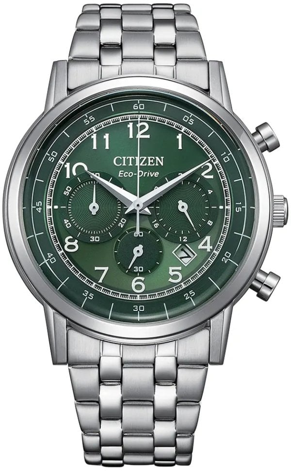 Citizen Herrklocka CA4630-53X Chrono Grön/Stål Ø42 mm