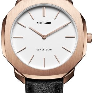 D1 Milano Herrklocka SSLL04 Super Slim Vit/Läder Ø36 mm