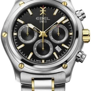 Ebel 1911 Herrklocka 1216619 Svart/18 karat gult guld Ø44 mm