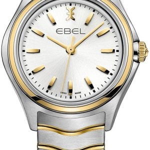 Ebel Damklocka 1216195 Wave Silverfärgad/18 karat gult guld Ø30 mm