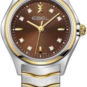 Ebel Damklocka 1216318 Wave Brun/18 karat gult guld Ø30 mm
