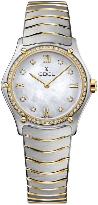 Ebel Damklocka 1216390A Classic Vit/18 karat gult guld Ø29 mm