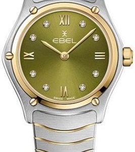 Ebel Damklocka 1216441A Classic Grön/18 karat gult guld Ø24 mm