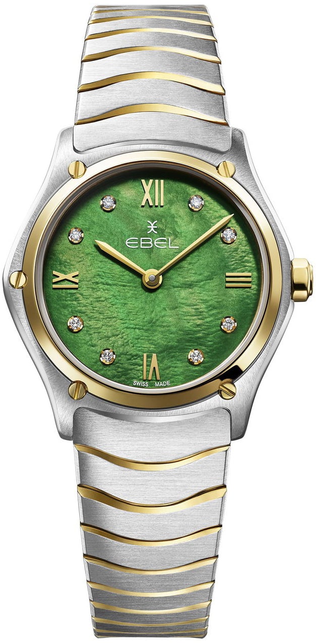 Ebel Damklocka 1216541 Classic Grön/18 karat gult guld Ø29 mm