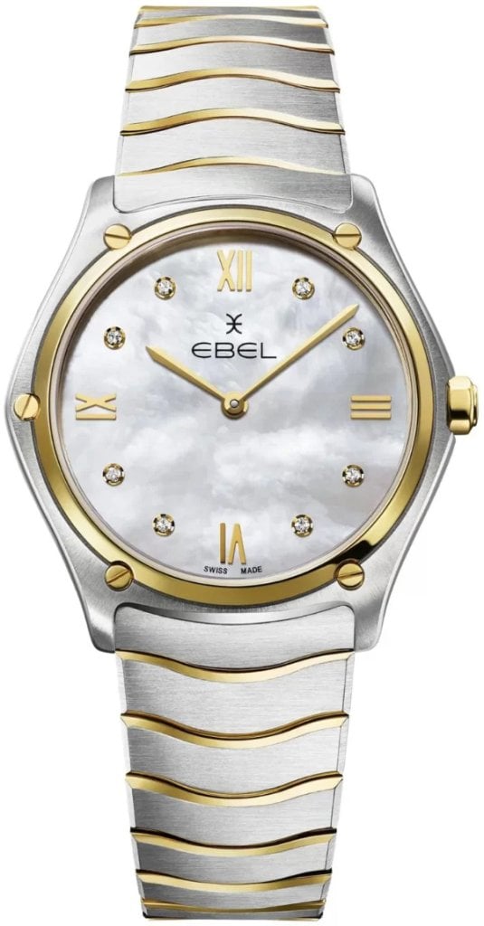 Ebel Damklocka 1216566 Classic Vit/18 karat gult guld Ø33 mm