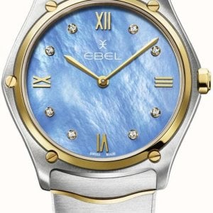 Ebel Damklocka 1216603 Classic Blå/18 karat gult guld Ø33 mm