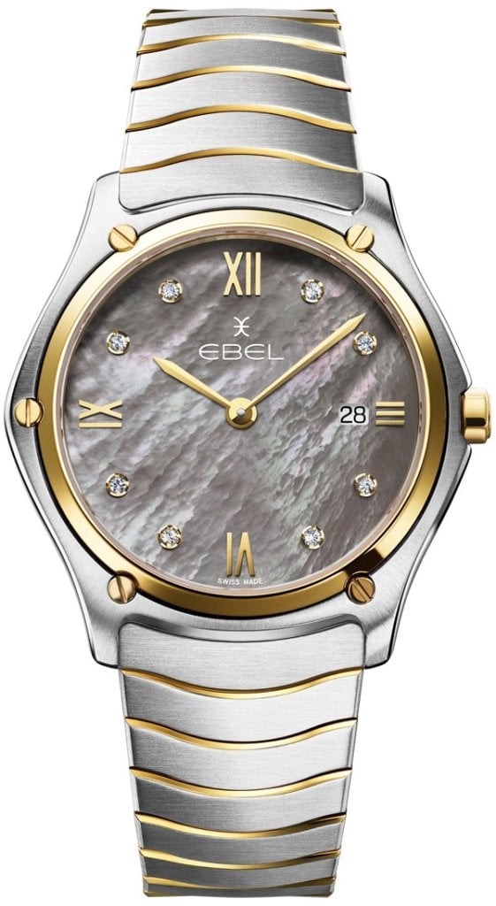 Ebel Damklocka 1216655 Classic Grå/18 karat gult guld Ø37 mm