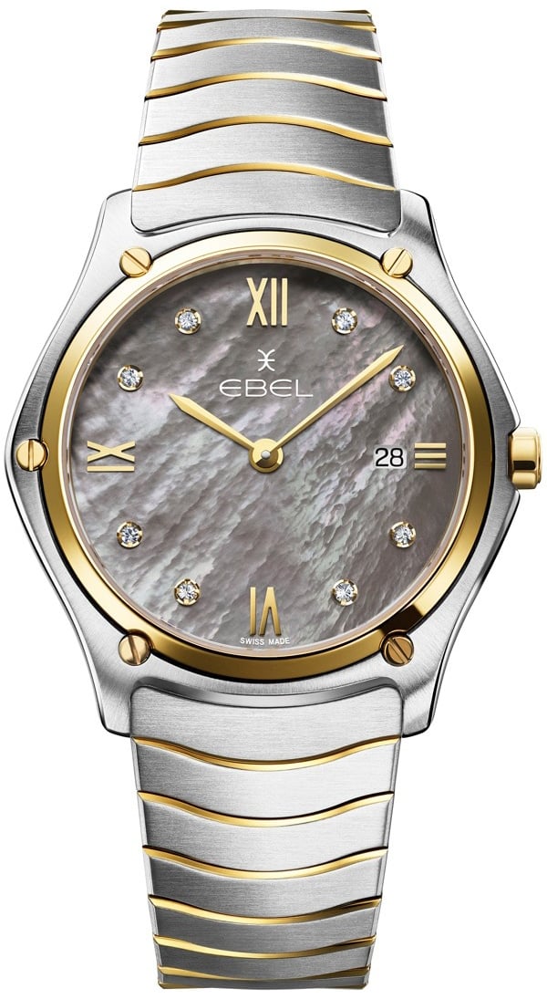 Ebel damklocka 1216655 classic grå/18 karat gult guld ø37 mm ebel damklocka 1216655 classic grå/18 karat gult guld ø37 mm
