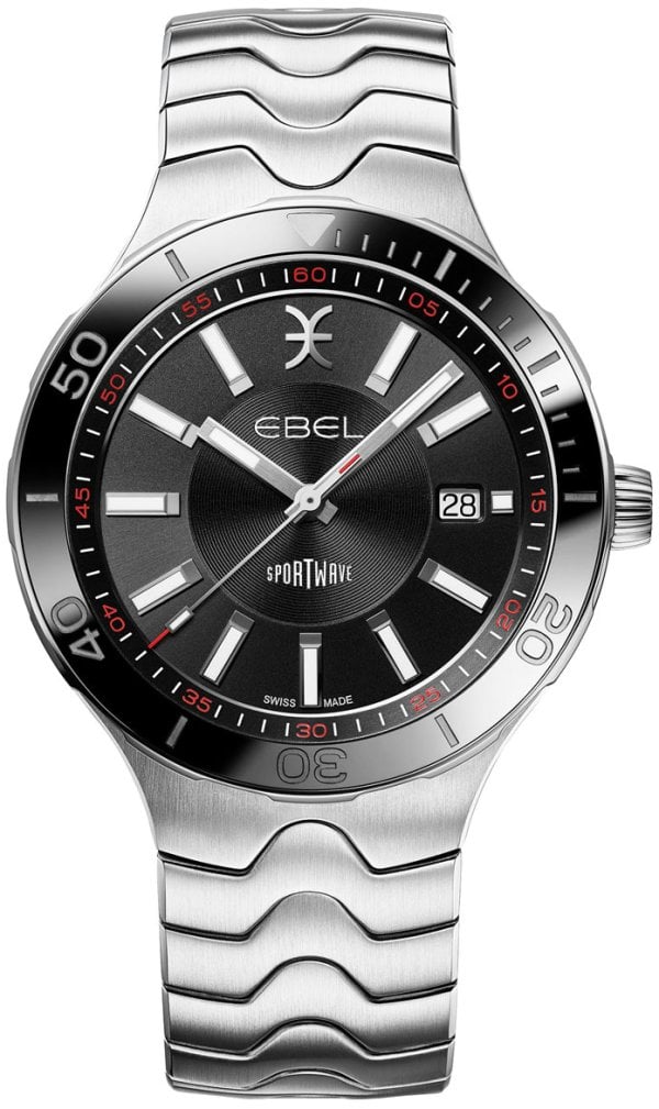 Ebel Herrklocka 1216673 Sport Wave Svart/Stål Ø41 mm