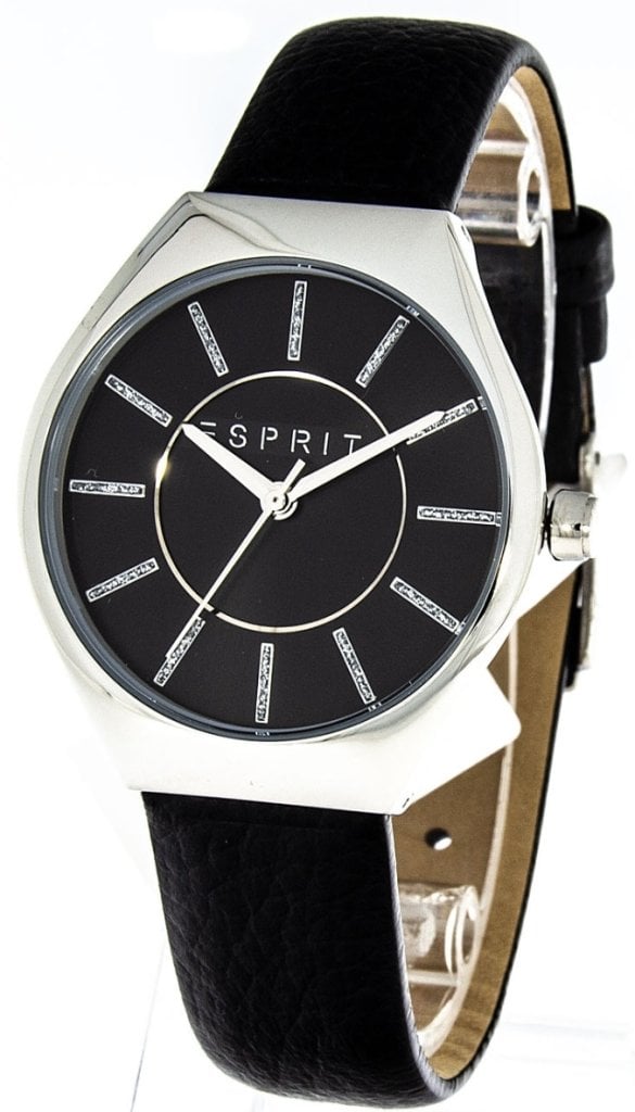 Esprit Damklocka ES1L004L0025 Maple Svart/Läder Ø34 mm