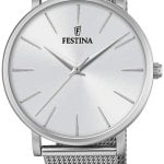 festina damklocka f20475-1 silverfärgad/stål ø38 mm