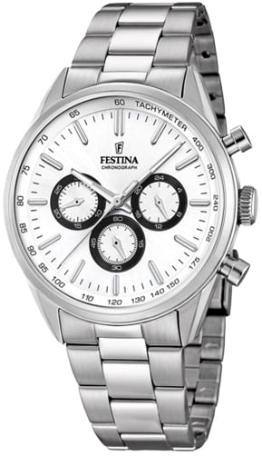 Festina Herrklocka F16820-Q Timeless Vit/Stål Ø43.5 mm
