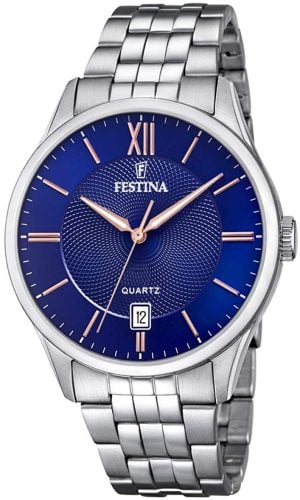 Festina Herrklocka F20425-5 Blå/Stål Ø43 mm