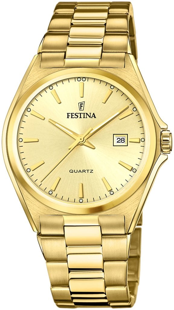 Festina Herrklocka F20555-3 Classic Guld/Gulguldtonat stål Ø40 mm