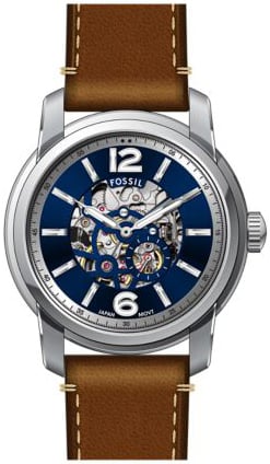 Fossil Herrklocka ME3263 Heritage Blå/Läder Ø43 mm