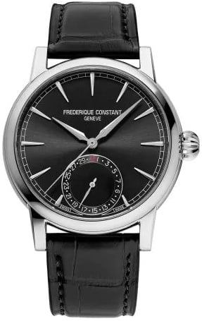 Frederique Constant Herrklocka FC-706B3H6 Manufacture Svart/Läder